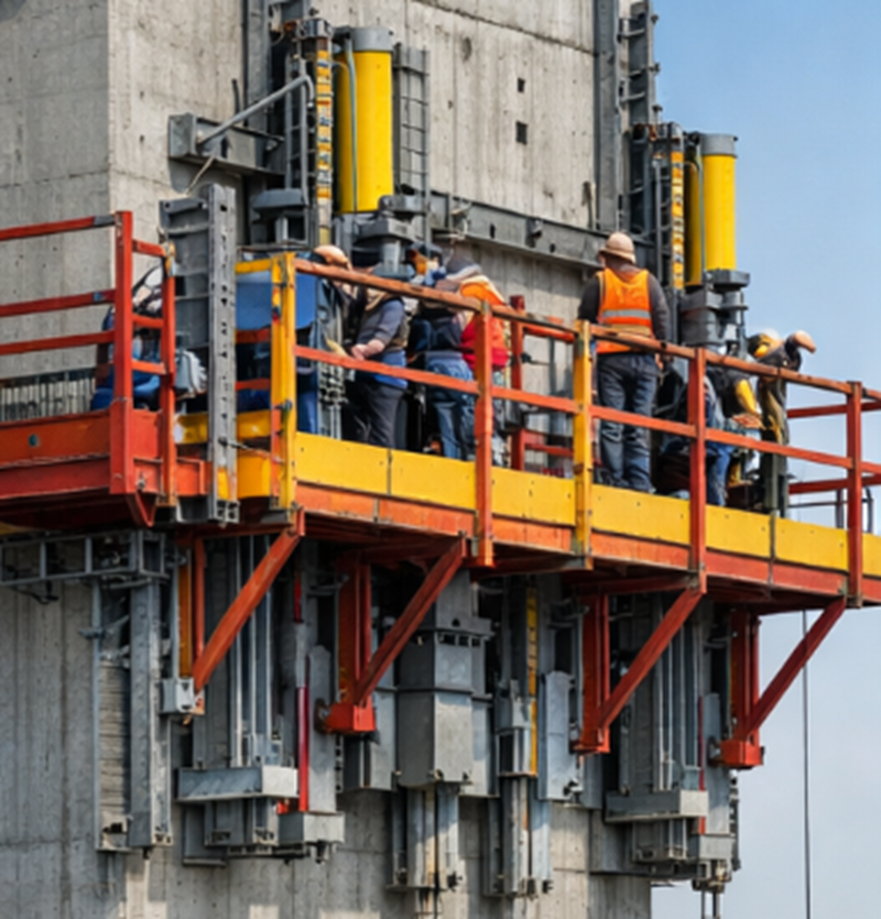 self climbing formwork แบบหล่อปีนเขาด้วยตนเอง