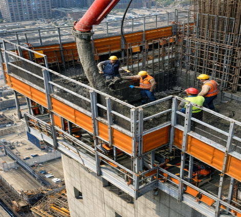 self climbing formwork แบบหล่อปีนเขาด้วยตนเอง